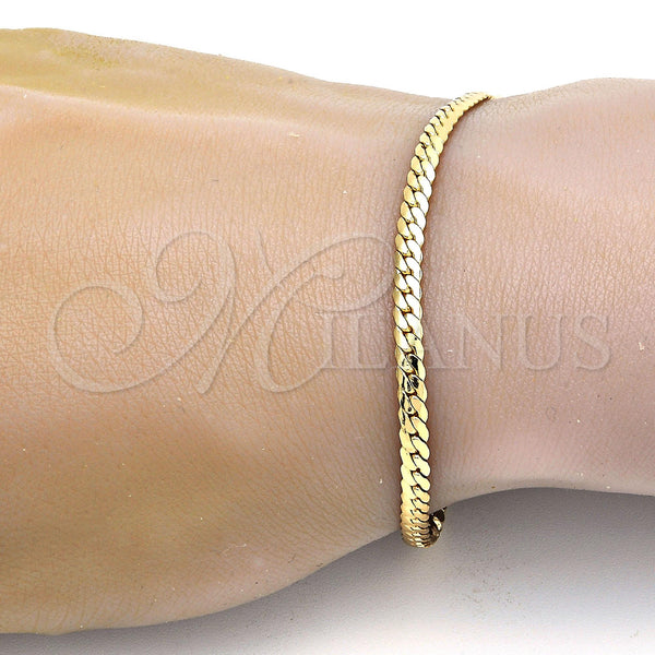 Gold Plated Bracelet — Basic Bracelet Polished 04. .09GT Gauge 04 MM — alternate product view — SKU 109312 | Chapa de Oro brazalete — básico Bracelet pulido 04. .09GT Gauge 04 MM — SKU 109312