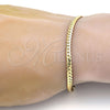 Gold Tone Basic Bracelet, Polished, Golden Finish, 04.242.0020.09GT (120 Gauge, 04 MM Thickness, 9 Inches Length)