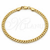 Gold Tone Basic Bracelet, Polished, Golden Finish, 04.242.0021.08GT (140 Gauge, 05 MM Thickness, 8 Inches Length)