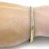 Gold Tone Basic Bracelet, Polished, Golden Finish, 04.242.0021.09GT (140 Gauge, 05 MM Thickness, 9 Inches Length)