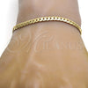 Gold Tone Basic Bracelet, Polished, Golden Finish, 04.242.0021.09GT (140 Gauge, 05 MM Thickness, 9 Inches Length)