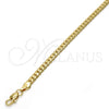 Gold Tone Basic Bracelet, Polished, Golden Finish, 04.242.0021.09GT (140 Gauge, 05 MM Thickness, 9 Inches Length)