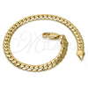 Gold Tone Basic Bracelet, Polished, Golden Finish, 04.242.0022.08GT (160 Gauge, 06 MM Thickness, 8 Inches Length)