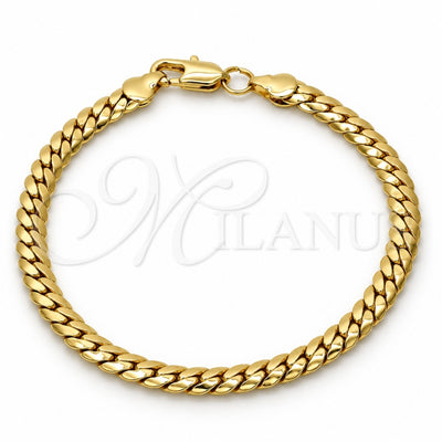 Gold Tone Basic Bracelet, Polished, Golden Finish, 04.242.0022.08GT (160 Gauge, 06 MM Thickness, 8 Inches Length)