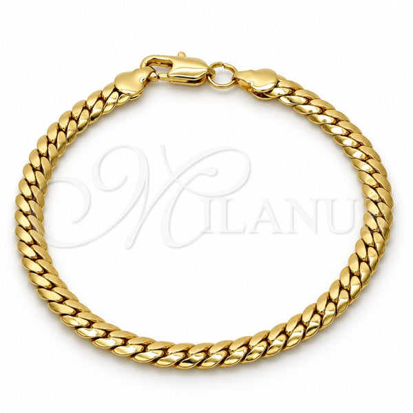 Gold Tone Basic Bracelet, Polished, Golden Finish, 04.242.0022.08GT (160 Gauge, 06 MM Thickness, 8 Inches Length)