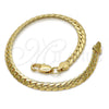 Gold Tone Basic Bracelet, Polished, Golden Finish, 04.242.0022.09GT (160 Gauge, 06 MM Thickness, 9 Inches Length)