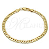 Gold Tone Basic Bracelet, Polished, Golden Finish, 04.242.0022.09GT (160 Gauge, 06 MM Thickness, 9 Inches Length)