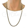 Gold Tone Basic Necklace, Polished, Golden Finish, 04.242.0022.30GT (160 Gauge, 06 MM Thickness, 30 Inches Length)