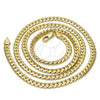 Gold Tone Basic Necklace, Polished, Golden Finish, 04.242.0022.30GT (160 Gauge, 06 MM Thickness, 30 Inches Length)