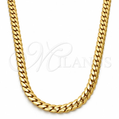 Gold Tone Basic Necklace, Polished, Golden Finish, 04.242.0022.30GT (160 Gauge, 06 MM Thickness, 30 Inches Length)