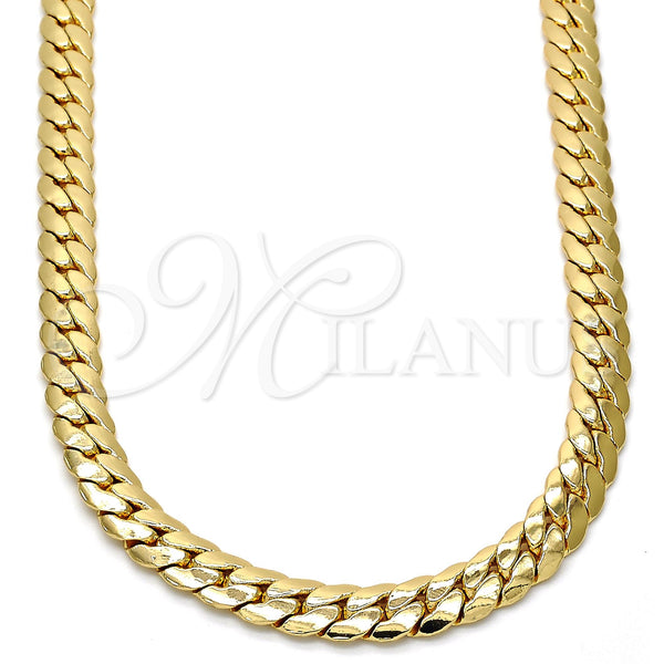 Gold Plated Necklace — Basic Necklace Polished 04. .24GT Gauge 07 MM — main product view — SKU 109328 | Chapa de Oro collar — básico Necklace pulido 04. .24GT Gauge 07 MM — SKU 109328