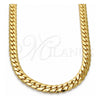 Gold Tone Basic Necklace, Polished, Golden Finish, 04.242.0023.24GT (180 Gauge, 07 MM Thickness, 24 Inches Length)