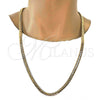 Gold Tone Basic Necklace, Polished, Golden Finish, 04.242.0023.30GT (180 Gauge, 07 MM Thickness, 30 Inches Length)