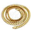 Gold Tone Basic Necklace, Polished, Golden Finish, 04.242.0023.30GT (180 Gauge, 07 MM Thickness, 30 Inches Length)
