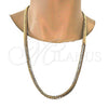 Gold Tone Basic Necklace, Polished, Golden Finish, 04.242.0024.30GT (200 Gauge, 08 MM Thickness, 30 Inches Length)