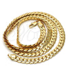 Gold Tone Basic Necklace, Polished, Golden Finish, 04.242.0024.30GT (200 Gauge, 08 MM Thickness, 30 Inches Length)
