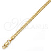 Gold Tone Basic Bracelet, Mariner Design, Polished, Golden Finish, 04.242.0030.08GT (120 Gauge, 04 MM Thickness, 8 Inches Length)