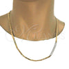 Gold Tone Basic Necklace, Mariner Design, Polished, Golden Finish, 04.242.0030.24GT (120 Gauge, 04 MM Thickness, 24 Inches Length)