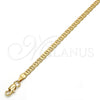 Gold Tone Basic Necklace, Mariner Design, Polished, Golden Finish, 04.242.0030.30GT (120 Gauge, 04 MM Thickness, 30 Inches Length)