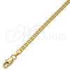 Gold Tone Basic Bracelet, Mariner Design, Polished, Golden Finish, 04.242.0031.08GT (140 Gauge, 05 MM Thickness, 8 Inches Length)