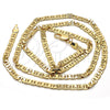 Gold Tone Basic Necklace, Mariner Design, Polished, Golden Finish, 04.242.0031.30GT (140 Gauge, 05 MM Thickness, 30 Inches Length)