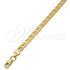 Gold Tone Basic Bracelet, Mariner Design, Polished, Golden Finish, 04.242.0032.08GT (160 Gauge, 06 MM Thickness, 8 Inches Length)