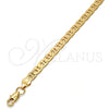 Gold Tone Basic Bracelet, Mariner Design, Polished, Golden Finish, 04.242.0032.09GT (160 Gauge, 06 MM Thickness, 9 Inches Length)
