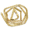 Gold Tone Basic Necklace, Mariner Design, Polished, Golden Finish, 04.242.0032.30GT (160 Gauge, 06 MM Thickness, 30 Inches Length)