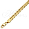 Gold Tone Basic Necklace, Mariner Design, Polished, Golden Finish, 04.242.0034.28GT (200 Gauge, 08 MM Thickness, 28 Inches Length)