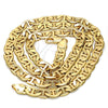 Gold Tone Basic Necklace, Mariner Design, Polished, Golden Finish, 04.242.0034.28GT (200 Gauge, 08 MM Thickness, 28 Inches Length)