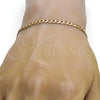 Gold Tone Basic Bracelet, Curb Design, Polished, Golden Finish, 04.242.0025.08GT (120 Gauge, 04 MM Thickness, 8 Inches Length)