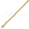 Gold Tone Basic Bracelet, Curb Design, Polished, Golden Finish, 04.242.0025.09GT (120 Gauge, 04 MM Thickness, 9 Inches Length)