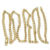 Gold Tone Basic Necklace, Curb Design, Polished, Golden Finish, 04.242.0025.30GT (120 Gauge, 04 MM Thickness, 30 Inches Length)