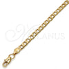 Gold Tone Basic Necklace, Curb Design, Polished, Golden Finish, 04.242.0026.28 (140 Gauge, 05 MM Thickness, 28 Inches Length)