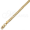 Gold Tone Basic Necklace, Curb Design, Polished, Golden Finish, 04.242.0026.28GT (140 Gauge, 05 MM Thickness, 28 Inches Length)