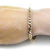 Gold Tone Basic Bracelet, Curb Design, Polished, Golden Finish, 04.242.0027.08GT (160 Gauge, 06 MM Thickness, 8 Inches Length)