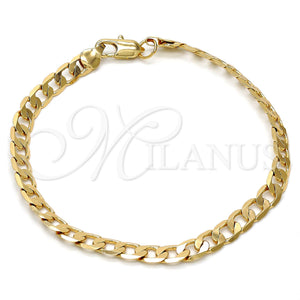Gold Plated Bracelet — Basic Bracelet Curb Design Polished 04. .08GT Gauge — main product view — SKU 109371 | Chapa de Oro brazalete — básico Bracelet Curb diseño pulido 04. .08GT Gauge — SKU 109371