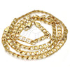 Gold Tone Basic Necklace, Curb Design, Polished, Golden Finish, 04.242.0027.24GT (160 Gauge, 06 MM Thickness, 24 Inches Length)