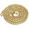Gold Tone Basic Necklace, Pave Cuban Design, Polished, Golden Finish, 04.242.0039.30GT (200 Gauge, 08 MM Thickness, 30 Inches Length)
