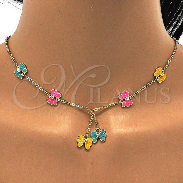 Gold Filled Ring — Earring and Pendant Children Set Butterfly Design with — alternate product view — SKU 109415 | Oro Laminado anillo — Earring and Pendant Children Set Butterfly diseño with — SKU 109415