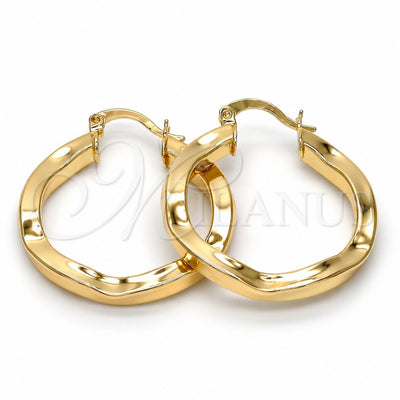 Oro Laminado Medium Hoop, Gold Filled Style Polished, Golden Finish, 02.170.0072.30
