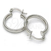 Rhodium Gold Filled Small Hoop, Hollow Design, Polished, Rhodium Finish, 5.134.027.1.15