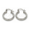 Rhodium Gold Filled Small Hoop, Hollow Design, Polished, Rhodium Finish, 5.134.027.1.15