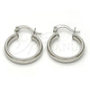 Rhodium Gold Filled Small Hoop, Hollow Design, Polished, Rhodium Finish, 5.134.027.1.15