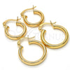 Rhodium Gold Filled Small Hoop, Hollow Design, Polished, Rhodium Finish, 5.134.027.1.15
