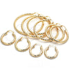 Oro Laminado Small Hoop, Gold Filled Style Hollow Design, Diamond Cutting Finish, Golden Finish, 5.139.044.25