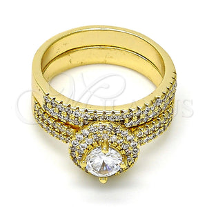 Gold Filled Ring — Wedding Ring with White Cubic Zirconia Polished 01.99. — main product view — SKU 109596 | Oro Laminado anillo — Wedding Ring with blanco Cubic Zirconia pulido 01.99. — SKU 109596