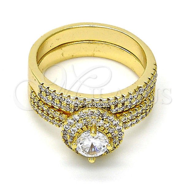 Gold Filled Ring — Wedding Ring with White Cubic Zirconia Polished 01.99. — main product view — SKU 109596 | Oro Laminado anillo — Wedding Ring with blanco Cubic Zirconia pulido 01.99. — SKU 109596