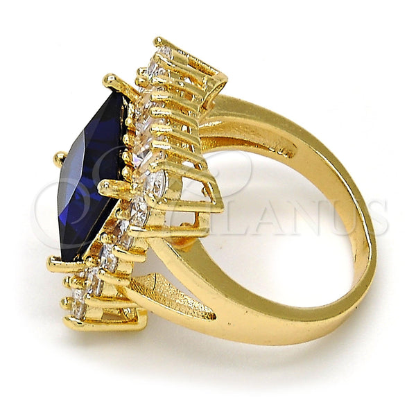 Gold Filled Ring — Multi Stone Ring Baguette Design with Tanzanite and — main product view — SKU 109794 | Oro Laminado anillo — Multi Stone Ring Baguette diseño with Tanzanite and — SKU 109794