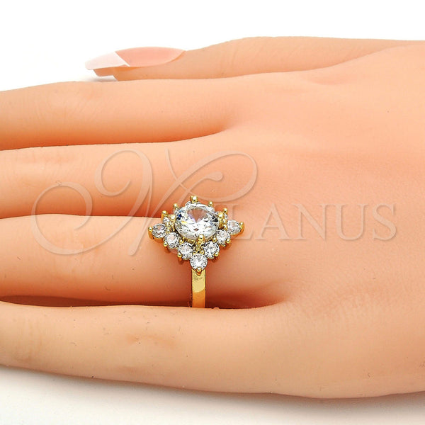 Gold Filled Ring — Multi Stone Ring with White and White Cubic — alternate product view — SKU 109870 | Oro Laminado anillo — Multi Stone Ring with blanco and blanco Cubic — SKU 109870